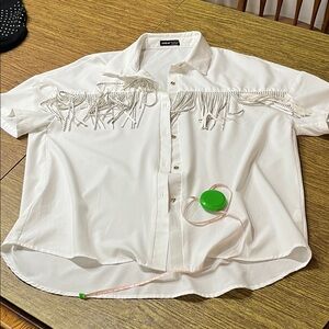 3/$10 Shirt with Fringe Detail